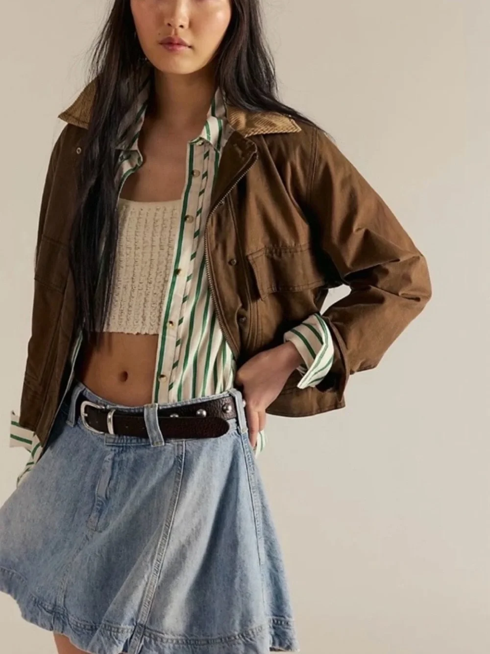 Free People We The Free Wonderland Denim Skirt | Size 28 | NWT